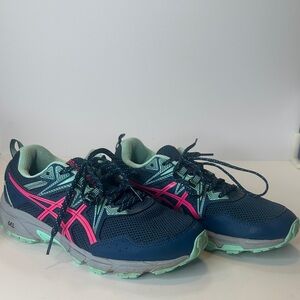 ASICS Women's Blue and Pink Athletic Shoes size: 8